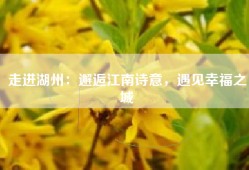 走进湖州：邂逅江南诗意，遇见幸福之城