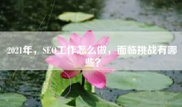 2021年，SEO工作怎么做，面临挑战有哪些？