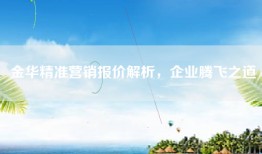 金华精准营销报价解析，企业腾飞之道