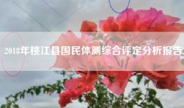 2018年桃江县国民体测综合评定分析报告