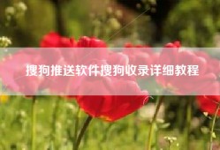 搜狗推送软件搜狗收录详细教程