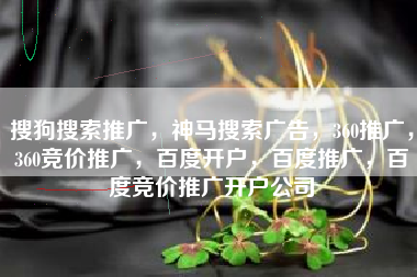 搜狗搜索推广，神马搜索广告，360推广，360竞价推广，百度开户，百度推广，百度竞价推广开户公司