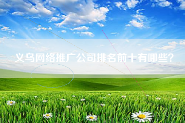 义乌网络推广公司排名前十有哪些？