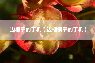 边框窄的手机（边框很窄的手机）